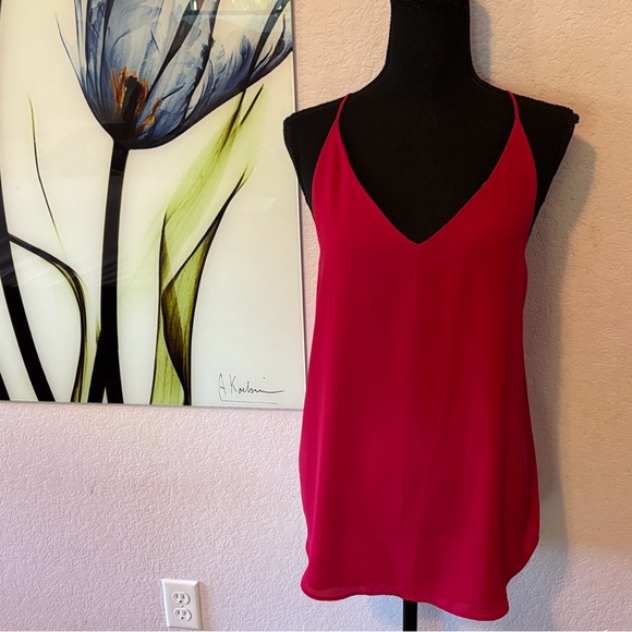 LOFT women’s red tank top shirt size medium - Picture 1 of 5